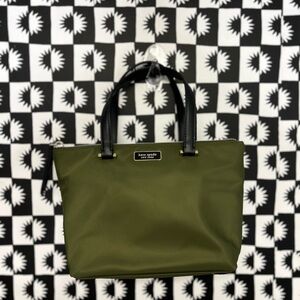 Kate Spade Green Handbag with Black Handles